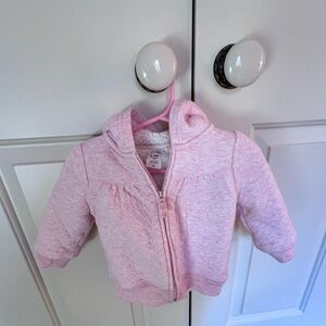 Carters Sherpa fleece lined hooded sweater 6-9 months